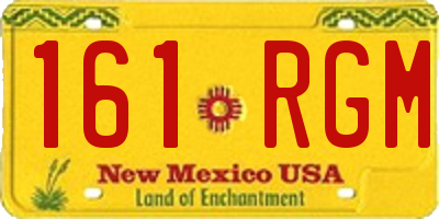 NM license plate 161RGM
