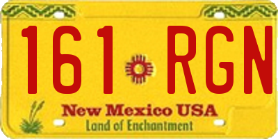 NM license plate 161RGN