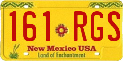 NM license plate 161RGS