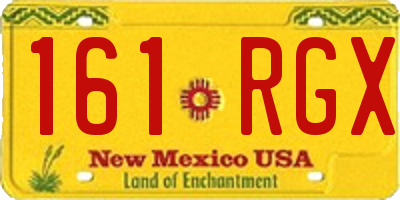 NM license plate 161RGX