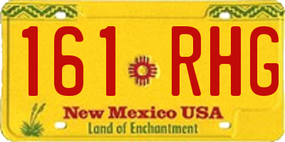 NM license plate 161RHG