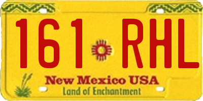 NM license plate 161RHL