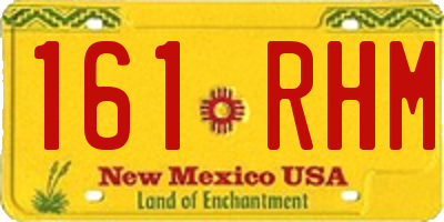 NM license plate 161RHM
