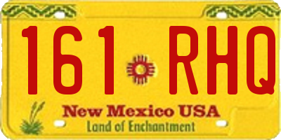 NM license plate 161RHQ