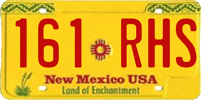 NM license plate 161RHS