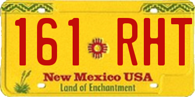 NM license plate 161RHT