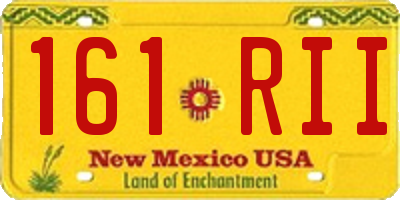 NM license plate 161RII