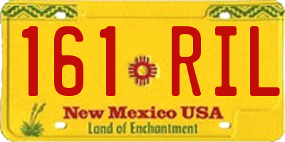 NM license plate 161RIL