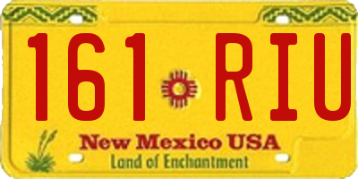 NM license plate 161RIU