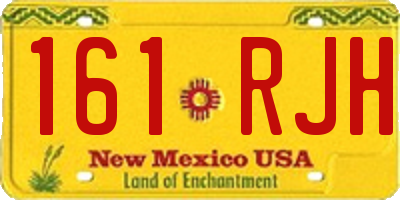 NM license plate 161RJH