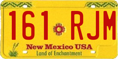 NM license plate 161RJM