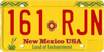 NM license plate 161RJN