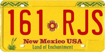 NM license plate 161RJS