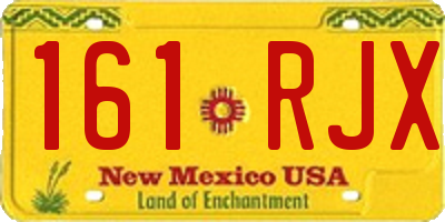 NM license plate 161RJX