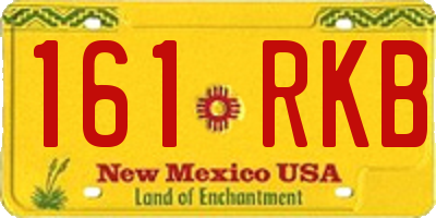 NM license plate 161RKB