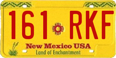 NM license plate 161RKF