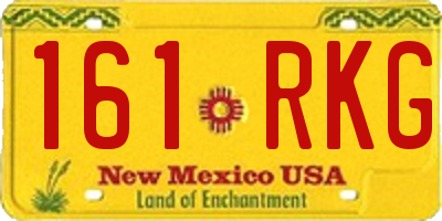 NM license plate 161RKG