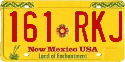 NM license plate 161RKJ