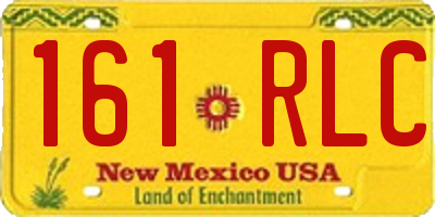 NM license plate 161RLC