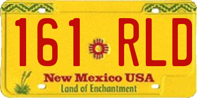 NM license plate 161RLD