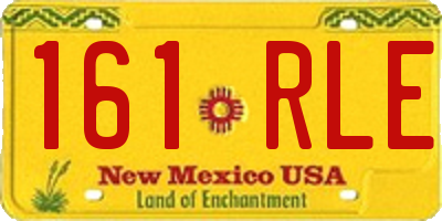 NM license plate 161RLE