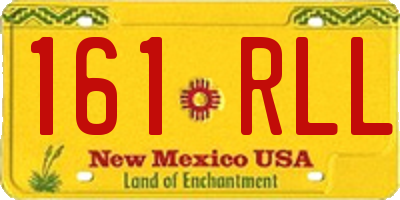 NM license plate 161RLL