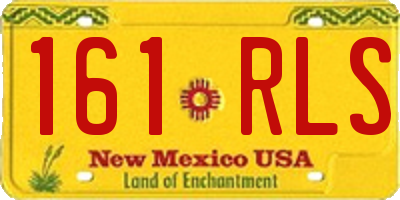 NM license plate 161RLS