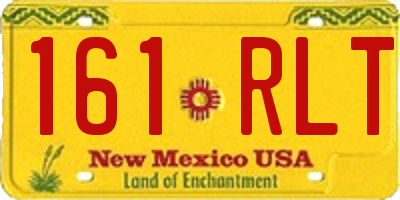 NM license plate 161RLT