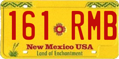 NM license plate 161RMB