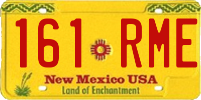 NM license plate 161RME