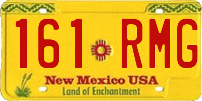 NM license plate 161RMG