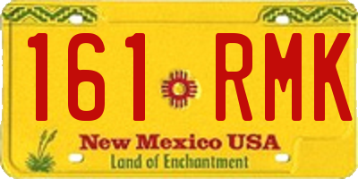 NM license plate 161RMK