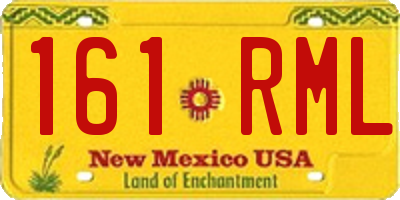 NM license plate 161RML
