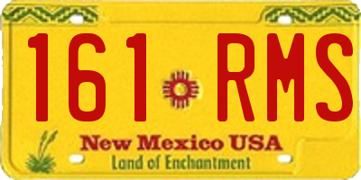 NM license plate 161RMS