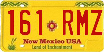 NM license plate 161RMZ