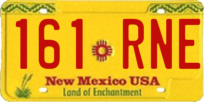 NM license plate 161RNE