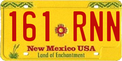 NM license plate 161RNN