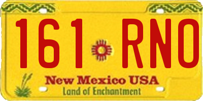 NM license plate 161RNO
