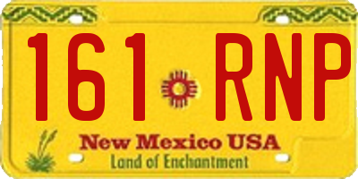 NM license plate 161RNP