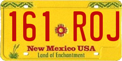 NM license plate 161ROJ