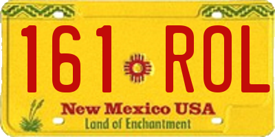 NM license plate 161ROL