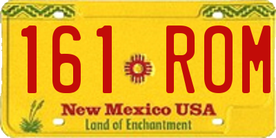 NM license plate 161ROM