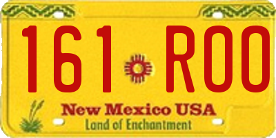 NM license plate 161ROO