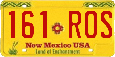 NM license plate 161ROS