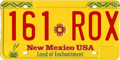 NM license plate 161ROX