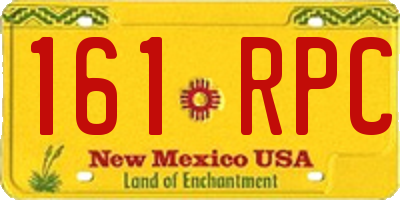 NM license plate 161RPC