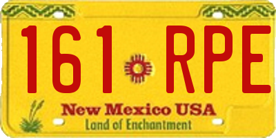 NM license plate 161RPE
