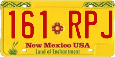 NM license plate 161RPJ
