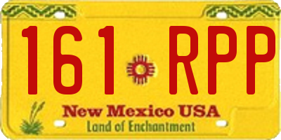 NM license plate 161RPP
