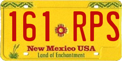 NM license plate 161RPS